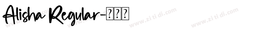 Alisha Regular字体转换
